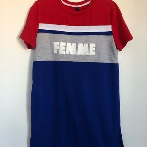 Colorblock T Shirt Dress